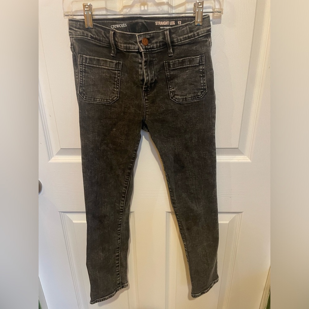 EUC JCrew Crewcuts black skinny jeans size 12